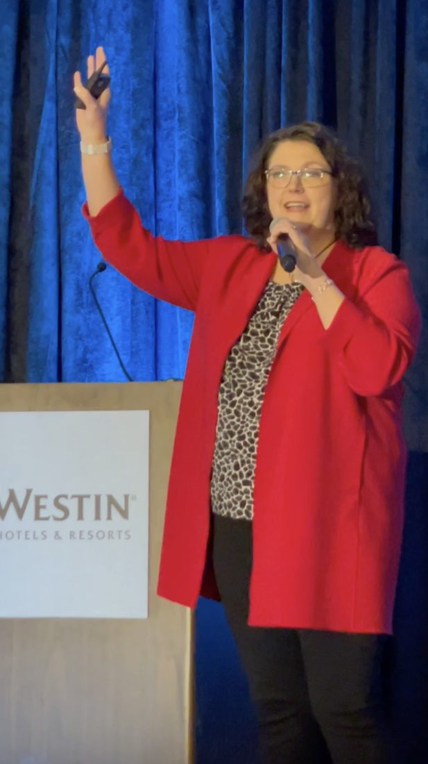Penny Reed engaging the audience